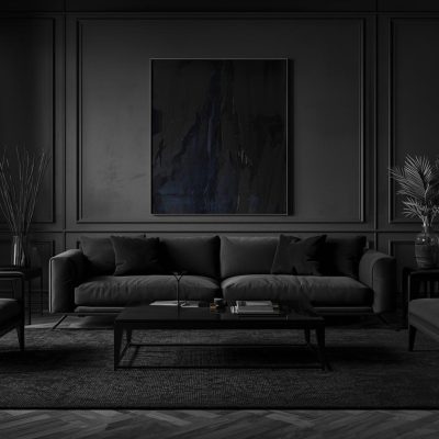 create Living room poster in Black theem (1)